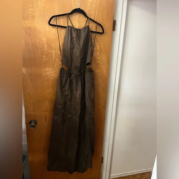 Faithfull the Brand La Piedra Maxi Dress Chocolate 10 - Picture 2 of 12